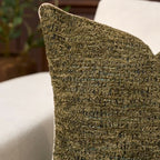 Yangest Chenille Pillow Cover 12 x 20 Inches, Thick Textured Rectangle Throw Pillow Cover Farmhouse Modern Soft Accent Couch Neutral Pillow Cover for Living Room Bedroom, Green - color: Olive Green, size: 20" x 12" (Pack of 1)