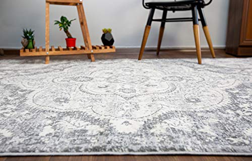 Rugshop Vintage Distressed Bohemian Area Rug 2' x 3' Ivory - color: Ivory, size: 2' x 3' (Rectangular)