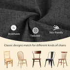 ELFJOY 4 Pack Chair Cushions for Dining Chairs Chair Pads Cushion for Kitchen Office Tufted Textured Square Seat Cushion with Ties (16" Dark Grey) - color: Dark Grey