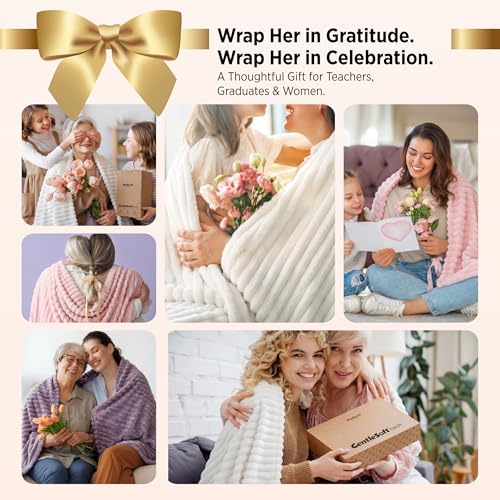 Bedsure GentleSoft White Throw Blanket for Couch - Birthday Gifts for Women Mom Her Girls, Cozy Fleece Blanket for Sofa Bed, Living Room Home Bedroom Decor Dorm Essentials, Off White, 50x60 Inches - color: Off White, size: Throw