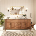Kelly Miller 30x48 Inch Gold Scalloped Mirror, Large Rectangular Wavy Edge Bathroom Vanity Wall Mirror Decorative for Bedroom Living Room Entryway Fireplace Mantle - size: 48"L x 29.2"W
