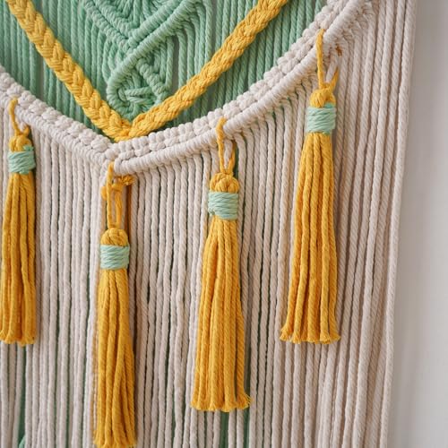 BMIDRUT Macrame Wall Hanging Boho Home Decor Handmade Macrame Tapestry Woven Decoration for Bedroom Living Room Apartment Dorm Gallery 18x28 Inch (B) - color: B