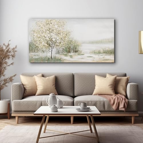 Green Wall Art Canvas Wall Art Decor Spring Scene Nature Landscape Wall Painting Decorations Artwork Wall Art Prints Pictures For Room Living Room Bedroom Office Decor 20x40 Inch - color: Green, size: 40"L x 20"W