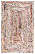 SAFAVIEH Area Rug 5x8 - Cape Cod Collection - Beige & Multi, Handmade Jute & Cotton, Woven Braided Design (CAP202B) - color: Beige/Multi, size: 5' x 8' (Rectangular)