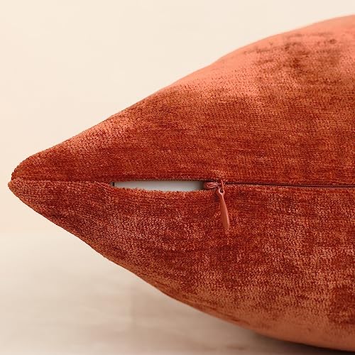 Jeneoo Terracotta Decorative Throw Pillow Covers Soft Chenille Comfy Lumbar Rust Couch Cushion Case Decor (Set of 1, 14 x 36 Inches) - color: Terracotta, size: 36" x 14" (Pack of 1)