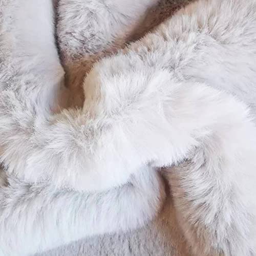 Ghouse Grey 8x10 Area Rug Fluffy Faux Rabbit Fur Grey Rug Plush Shag Fuzzy Rug for Living Room Bedroom, Playing Room, Nursery Room - color: Grey, size: 8x10Ft