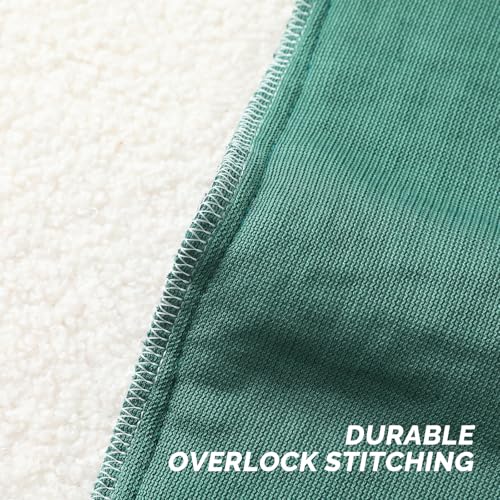 FUTEI Dark Green Throw Pillow Covers 16x16 Inch Set of 2,Furry Faux Fur Teddy Boucle Textured Cushion Covers,Soft Fluffy Decorative Pillow Case,Home Decor for Couch Bed Living Room Office Car - color: Dark Green, size: 16" x 16" (Pack of 2)
