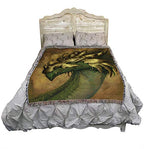 Pure Country Weavers Rey Vultan Dragon Blanket by Ciruelo - Gift Fantasy Tapestry Throw Woven from Cotton - Made in the USA (72x54) - color: Rey Vultan