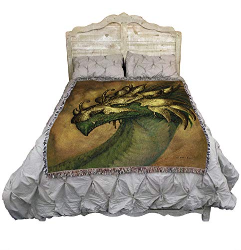 Pure Country Weavers Rey Vultan Dragon Blanket by Ciruelo - Gift Fantasy Tapestry Throw Woven from Cotton - Made in the USA (72x54) - color: Rey Vultan