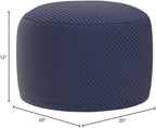 Asuprui Pouf Ottoman Unstuffed Ottoman Foot Rest No Filler Foot Stool 20x20x12 Inches Fuzzy Chair Floor Pouf Chair with Storage for Living Room Bedroom Navy Blue