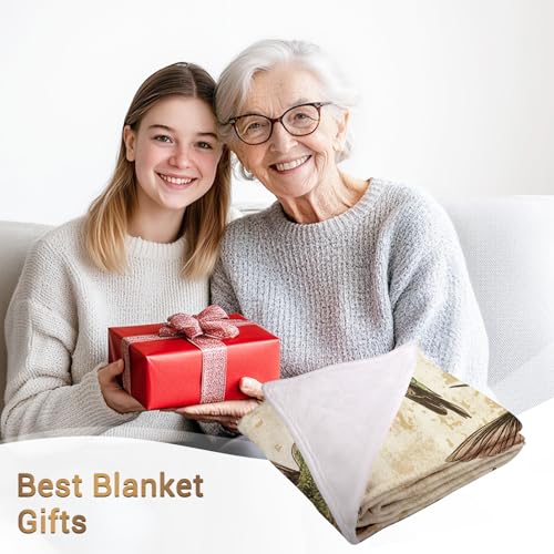 Levens Sympathy Christian Blanket 60"x50" Memorial Throw Blanket with Hummingbird Design, Inspirational Christian Gifts for Women Sympathy Gifts for Loss of Loved One Soft Healing Hummingbird Blanket - color: Tawny 4, size: 50"x60"