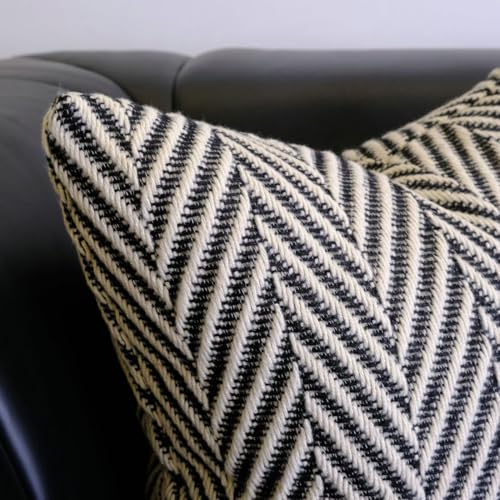 vctops Boho Throw Pillow Cover Black and White Knitted Woven Pillow Cushion Cover Arrow Knit Decoration Lumbar Pillowcase for Sofa Couch Bedroom Living Room - 12"x20" - color: Black, size: 20" x 12" (Pack of 1)