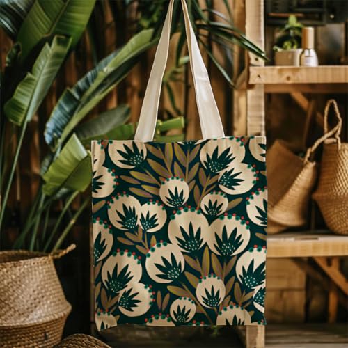 Boho Style Canvas Bag for Women Boho Fashion Tote Bag for Bohemian Lover - color: Midnightbloom Bag