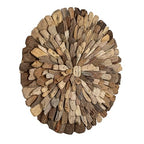 Creative Co-Op Round Driftwood Wall Décor