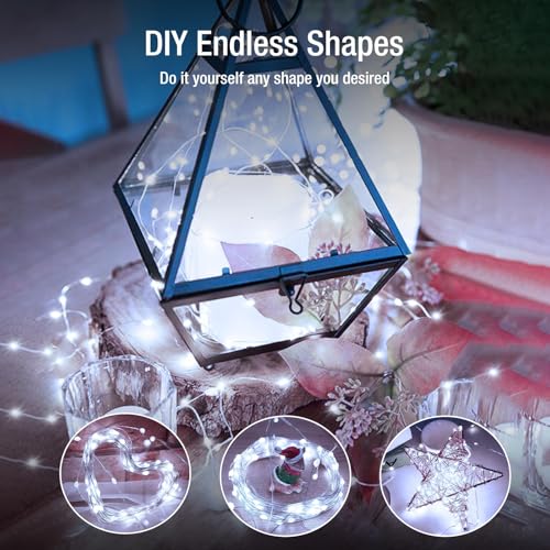 12 Pack Fairy Lights Battery Operated - 7ft 20 Led Twinkle Lights 3 Modes, Bulk Mini String Lights Waterproof for Mason Jars Vases DIY Party Wedding Decoration Christmas -Cool White - color: Cool White, size: 12 Pack