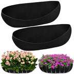 2PCS 36Inch Upgraded Planter Basket Liners Fabric Window Box Liners Felt Trough Planter Liner Black Flower Basket Liner Non-Woven Hanging Plant Liner for Planters Garden Fence - Avoid Bird Nesting - size: 2PCS 36 Inch