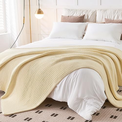 L'AGRATY Knitted Weighted Blanket - 60"x80", 15lbs Cooling Chunky Knit Heavy Blanket for Adults, Braided Crochet Throw, Thick Cable Yarn, Machine Washable - color: Cream White, size: 60" x 80" | 15 lbs
