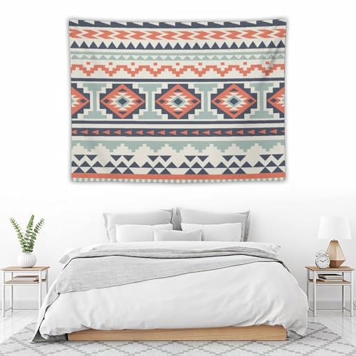 Bohemian Aztec Tapestry, Abstract Geometric Tribal Vintage Colorful Pattern Tapestries Home Decor for Living Room Bedroom Decoration 40in Wx30in H (102×76cm) - color: Bohemian Tapestry-16, size: 40in"Wx30in"H (102×76cm)