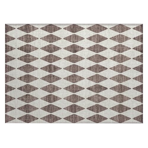 Addison Rugs Chantille ACN578 Brown 1'8" x 2'6" Indoor Outdoor Area Rug, Easy Clean, Machine Washable, Non Shedding, Bedroom, Living Room, Dining Room, Kitchen, Patio Rug - color: Brown, size: 1'8" x 2'6" (Rectangular)