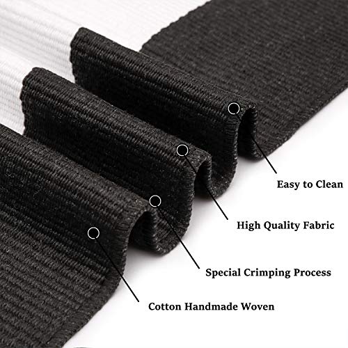 KILOCOCO Black White Striped Rug - 3'X5' Front Door Mat Outdoor, Welcome Mats Rugs Cotton Washable Front Porch Rug Layered Doormats for Kitchen Farmhouse Entryway - color: Black and White Stripe, size: 3' x 5' (Rectangular)