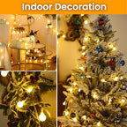 Dailyart Globe String Lights, 200Led 75FT Waterproof Fairy Lights Plug in 8 Modes with Remote Control, Brightness Adjustable &Timing String Lights Indoor Outdoor, Fairy Lights for Bedroom, Warm White - size: 75FT