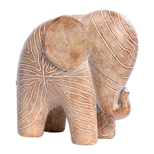 Elephant Statue, African Animal Decor, Wooden Elephant Gift for Women, Boho Decor for Living Room, Shelf, Office（1Pack, Big） - color: Big Wood Elephant