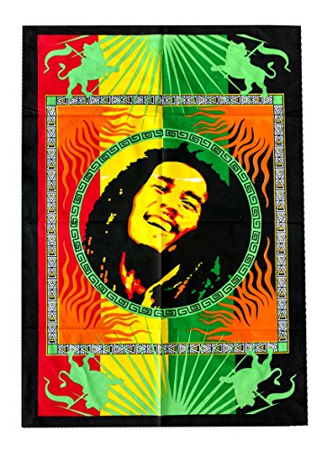 Rastogi Handicrafts Hendrix Guitar 40" X 30" Poster Size Tapestry Decorative Indian Dorm Decor Cotton Tapestry Indian Multi Colored Wall Poster Indian Deity (RH-150) - color: Rh-150
