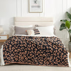 Snuggle Sac Ultra Soft Blanket Black Leopard Twin Size - Reversible Oversized Cheetah Bedding Blanket, Plush Throw Blankets for Bed, Sofa, Couch, Black Leopard, 60x80 inches - color: Leopard Black, size: Twin(60"x80")