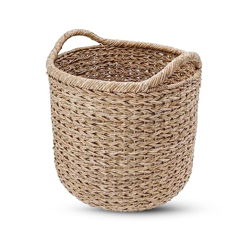 KOUBOO Large Decorative Seagrass Storage Basket, Handmade, Seagrass Basket, Living Room, Blankets, Toy Bin, Extra Storage, Decorative Storage, Laundry Basket, Linens