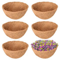 Legigo 6 Pack 16 Inch Hanging Basket Coco Liners Replacement, 100% Natural Round Coconut Coco Fiber Planter Basket Liners for Hanging Basket Flowers/Vegetables - color: 6pcs, size: 16 Inch