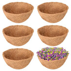 Legigo 6 Pack 16 Inch Hanging Basket Coco Liners Replacement, 100% Natural Round Coconut Coco Fiber Planter Basket Liners for Hanging Basket Flowers/Vegetables - color: 6pcs, size: 16 Inch