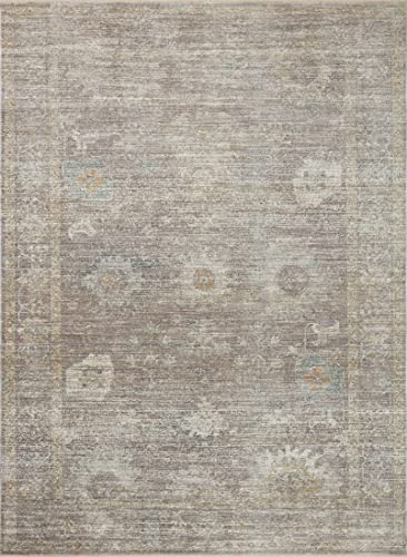 Loloi Magnolia Home by Joanna Gaines Millie Collection MIE-05 Stone/Natural 11'-6" x 15'-7", .25" Pile Height, Area Rug - color: Stone / Natural, size: 11'6" x 15'7" (Rectangular)