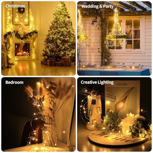 innotree 6 Pack LED Fairy String Lights Battery Operated with Timer, 10Ft 30LEDs Battery Powered Copper Wire Mini Firefly Twinkle Lights for Bedroom, Christmas, Wedding, Party Decoration, Warm White