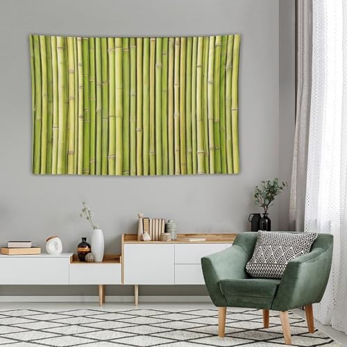 HZOHNAGO Bamboo Tapestry Chinese Style Green Pattern Printed Wall Tapestry Painting Wall Hanging for Bedroom Living Room Dorm 90" W x 60" H - color: Bamboo-7, size: 90"L x 60"W