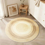 Asrug Imitation Jute Low Pile Round Rug Area Rug Washable Non-Slip Circle Rug Soft Plush Touch Circle Rugs Round for Kitchen Bathroom Living Bedroom Nursery, Carpet 3ft /36 inch/91 cm Brown/Beige - color: Brownbeige, size: 3ft