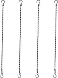 Chain for Hanging Plants,25 Inch Black Hanging Chain Basket Kits with Hooks for Bird Feeder Plant Extender Porch Wind Chime (Black, 25 Inch-4PCS)