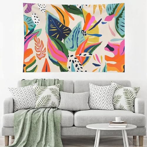 Kurtect Colorful Flower Tapestry,Abstract Bright Floral Blossom Botanical Abstract Print Tapestries for Party Beach Picnic Blankets Tablecloths Living Room Wall Deocr, 30x40 in - color: style-11, size: 40"L x 30"W