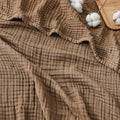 EMME Cotton Muslin Throw Blanket Couch Breathable Gauze Blanket Soft Lightweight Blankets Adults (Brown, 50"x60") - color: 12 - Brown, size: Throw (50" x 60")