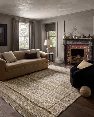 Loloi Jeremiah Brent Bleecker Collection BLE-05 Natural/Charcoal 2'-7" x 10'-0" Runner Rug - color: Natural / Charcoal, size: 2'7" x 10' (Rectangular)