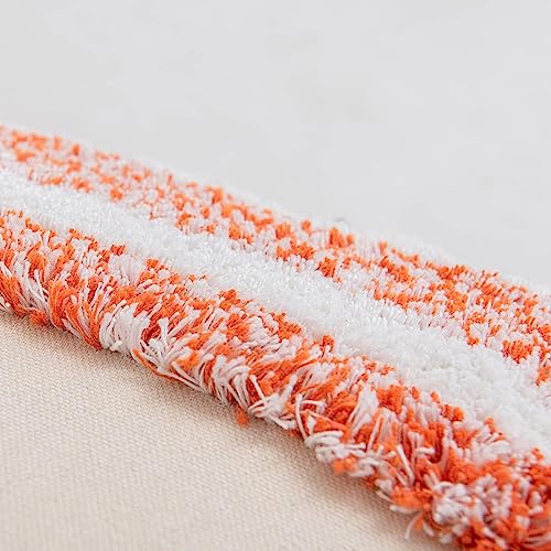 Boho Tufted Throw Pillow with Tassels, Country Thick Striped Style Soft Cushion Cover Decor wuth Zipper for Chair Bed Couch Living Room (Orange,12" x 20") - color: Orange, size: 12" x 20"