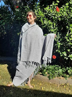 Open Road Goods Solid Color Mexican Yoga Blanket – Large Handwoven Throw for Yoga, Beach, Camping or Home – Soft and Durable Cotton Blend - color: Grey Blanket