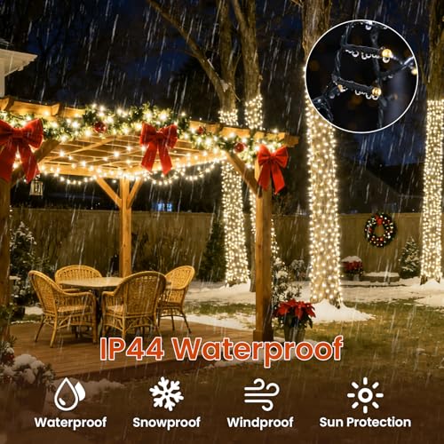 Cluster Lights Christmas 2000 Led Fairy Lights Green Wire 147FT Twinkle Lights with Remote 8 Modes String Lights Timer Plug in Firecracker Fairy Light for Outdoor Valentines Day Decorations,Warm White - color: Warm White, size: 2000 LED