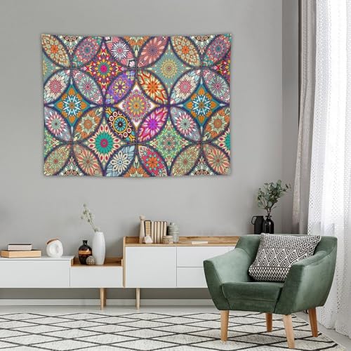 Boho Mandala Tapestry Retro Circle Paisley Ethnic Tribal Hippie Colorful Pattern Wall Hanging Tapestries Home Decor for Living Room Bedroom Apartments Farmhouse Dorm,40inx30in (102×76cm)【Small】 - color: Boho-13, size: 40Wx30L