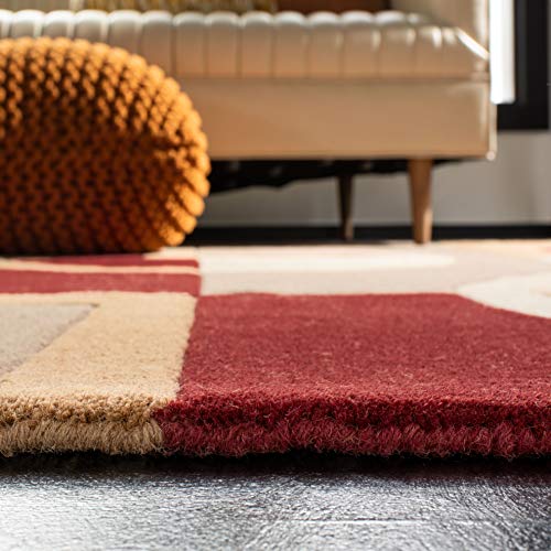 SAFAVIEH Rodeo Drive Collection Accent Rug - 2' x 3', Beige & Multi, Handmade Mid-Century Modern Abstract Wool, Ideal for High Traffic Areas in Entryway, Living Room, Bedroom (RD845A) - color: Beige/Multi, size: 2' x 3' (Rectangular)