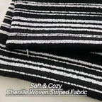 Slow Cow Boho Chenille Textured Woven Stripe Throw Pillow Covers 18 x18 Cushion Cover Black Pillow Cover Pillowcase - color: Black, size: 18" x 18" (Pack of 1)