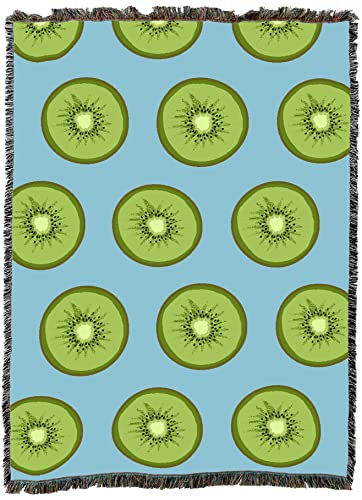 Pure Country Weavers Kiwi Blanket - Garden Floral Gift Tapestry Throw Woven from Cotton - Made in The USA (72x54) - color: Kiwi