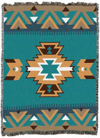 Pure Country Weavers Desert Pass - Western Tapestry Throw Blanket Woven from Cotton - Made in The USA (72x54) - color: Desert Pass