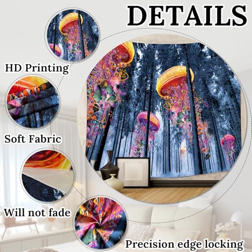 Watercolor Jellyfish Tapestry Large Wall Hanging for Bedroom Living Room Ocean Decor - color: Jellyfish, size: 59.1"L x 51.2"W