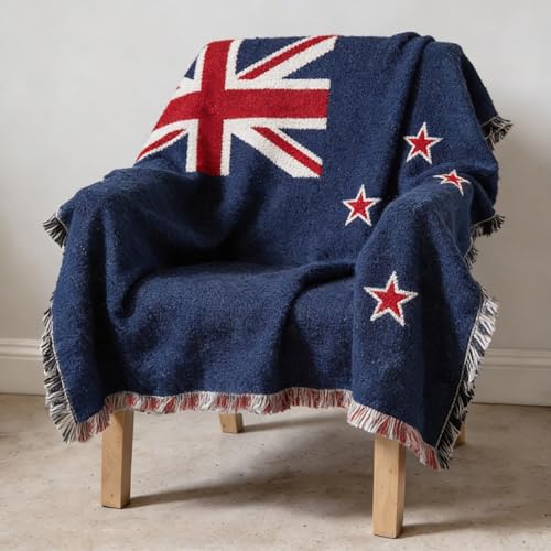 Pure Country Weavers New Zealand Flag Blanket - Gift Tapestry Throw Woven from Cotton - Made in The USA (69x48) - color: New Zealand Flag