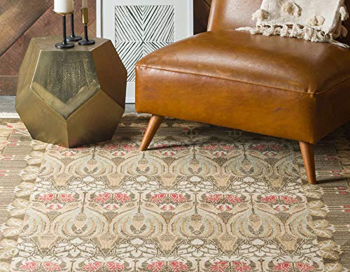 Unique Loom Edinburgh Collection Area Rug - Canmore (7' 1" x 10' Rectangle, Brown/ Light Blue) - color: Brown/Light Blue, size: 7'1" x 10' (Rectangular)